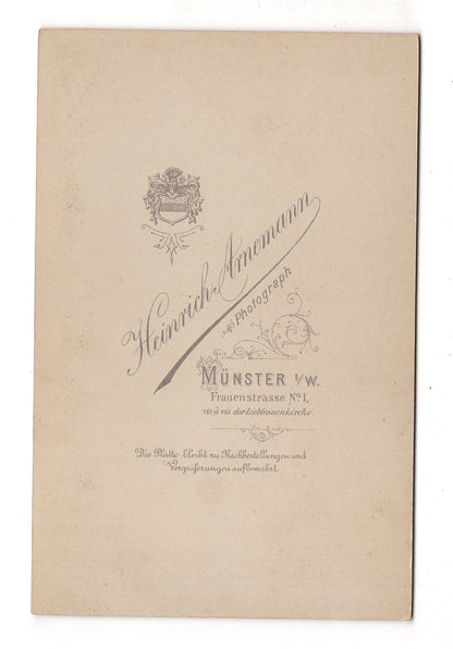 Fotografie Feine Dame - Münster in Westfalen 1890er / CAB W-29