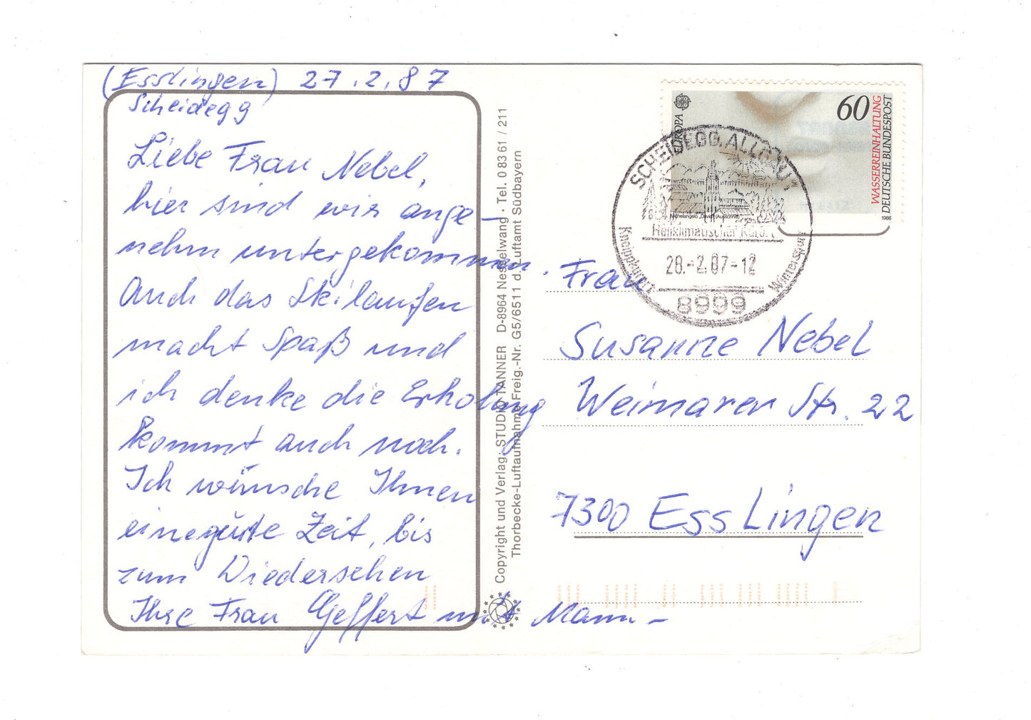 Ansichtskarte Scheidegg im Allgäu / H1-58