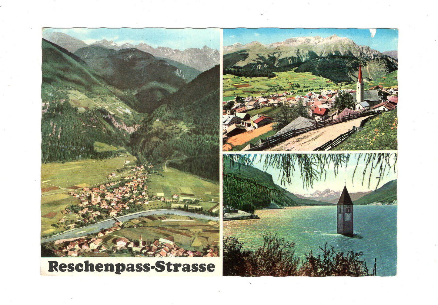 Ansichtskarte Reschenpass-Straße / Österreich