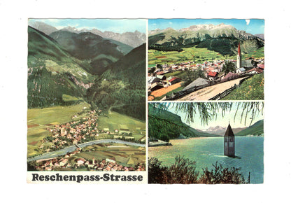 Ansichtskarte Reschenpass-Straße / Österreich