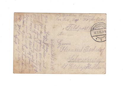 Ansichtskarte / Feldpost / Gruppenbild Soldaten - Wolfenbüttel 1915