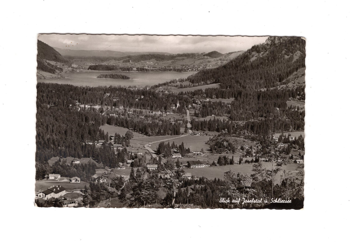 Ansichtskarte Blick auf Josefstal und Schliersee