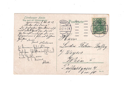 Ansichtskarte Lüneburger Heide / Weg nach der Höllenschlucht - 1912