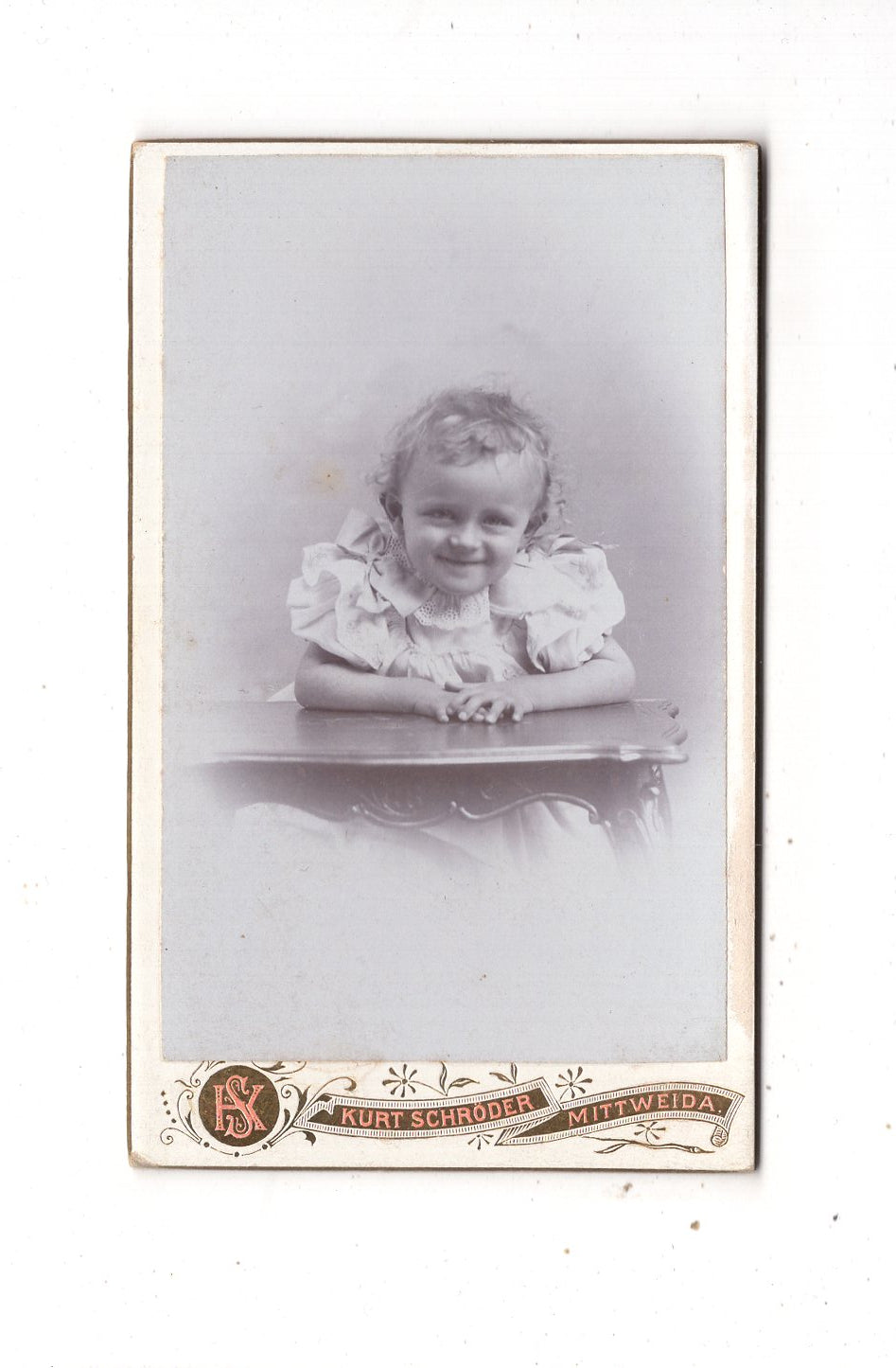 Fotografie Niedliches kleines Kind - Mittweida um 1900