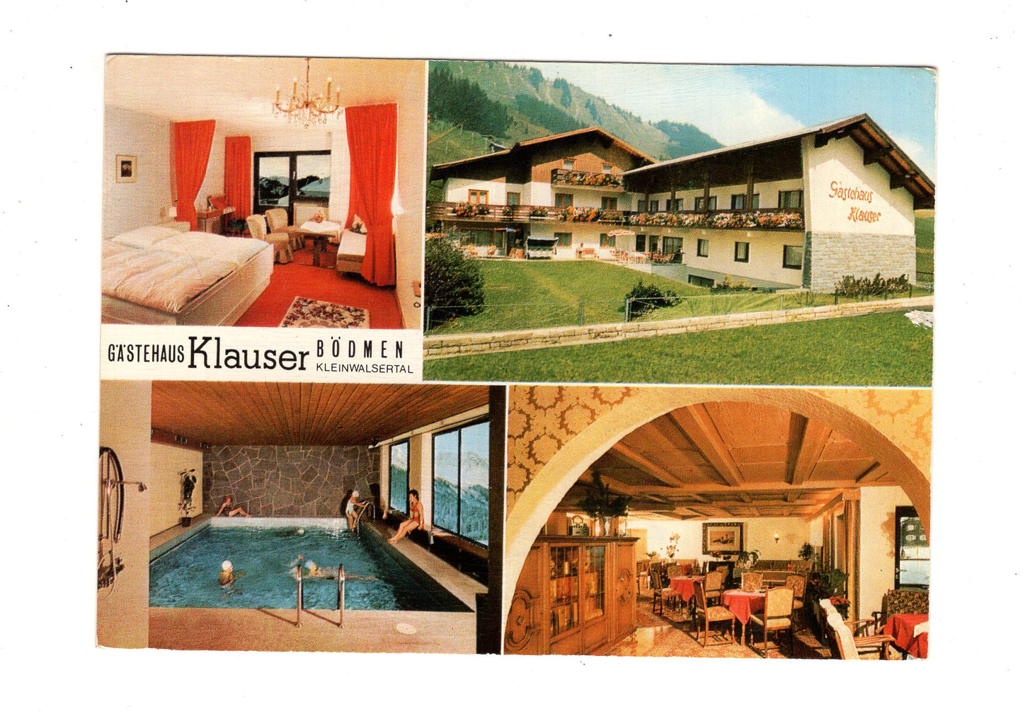 Ansichtskarte Gästehaus Klauser / Bödmen / Kleinwalsertal / Österreich