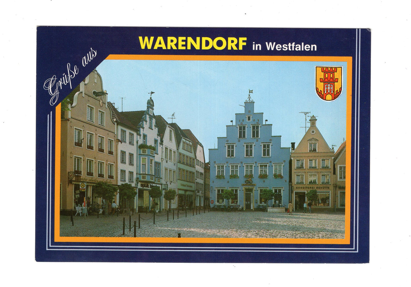 Ansichtskarte Warendorf in Westfalen / Marktplatz