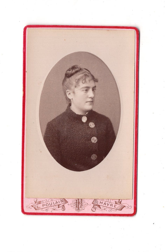 Fotografie Dame mit Silberblick - Le Havre 1880er / CDV C1-07