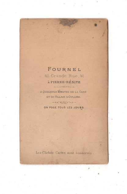 Fotografie Feine Dame - Pierre-Benite um 1870