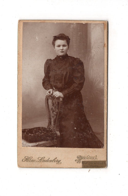Fotografie Feine Dame - Dresden 1890er / CDV L1-28