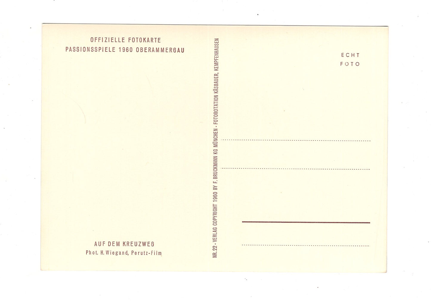 Ansichtskarte Passionsspiele Oberammergau 1960 / Auf dem Kreuzweg