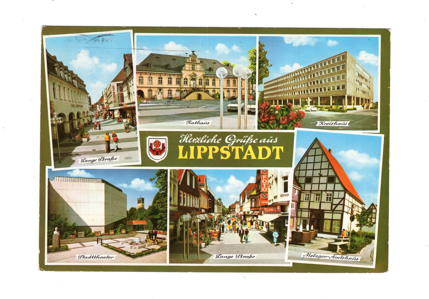 Ansichtskarte Lippstadt / Lange Straße / Stadttheater +++