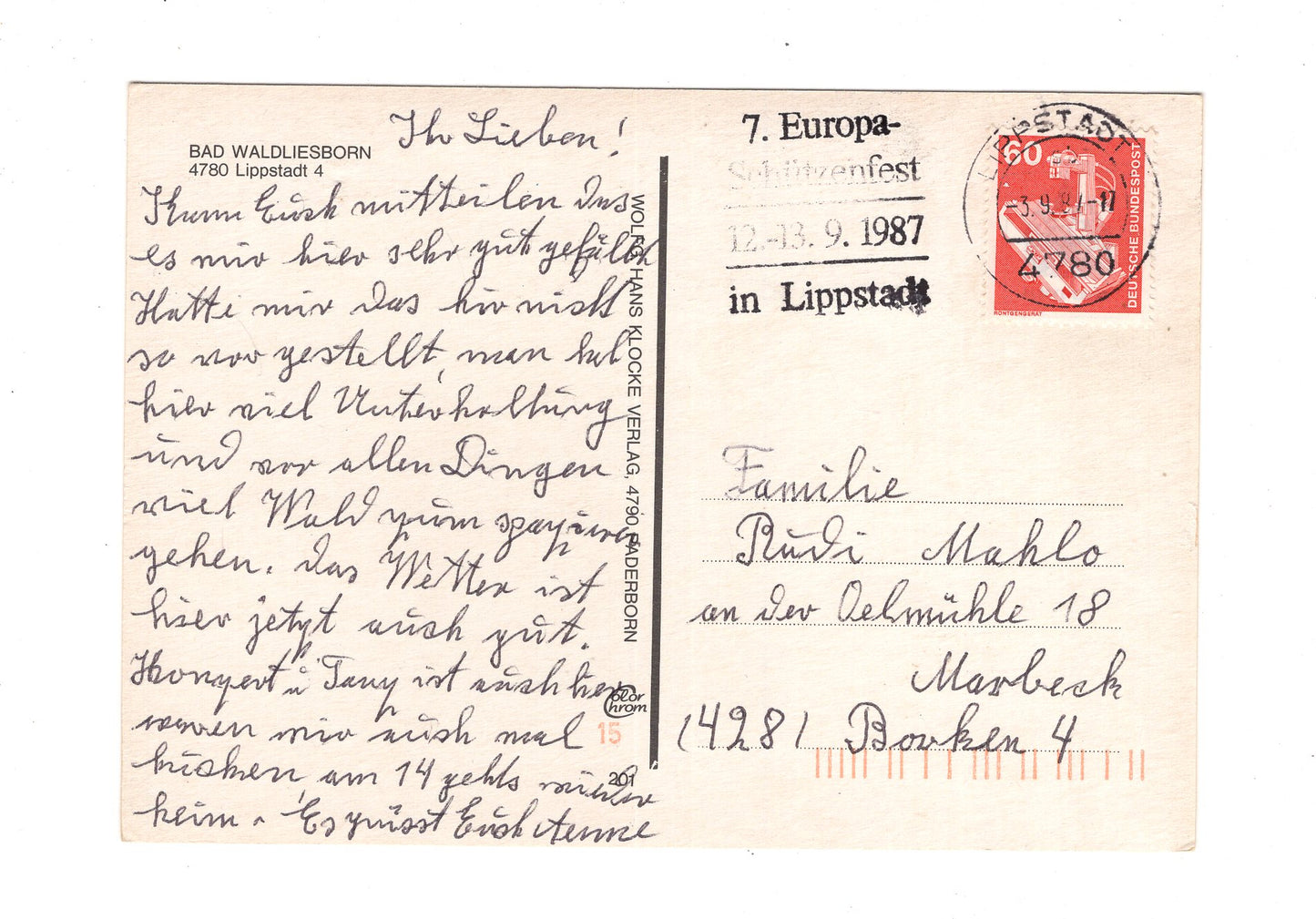 Ansichtskarte Bad Waldliesborn / Westfalen