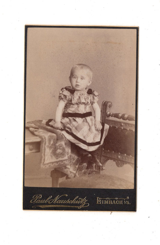Fotografie Niedliches kleines Kind - Limbach 1880er / CDV M1-30