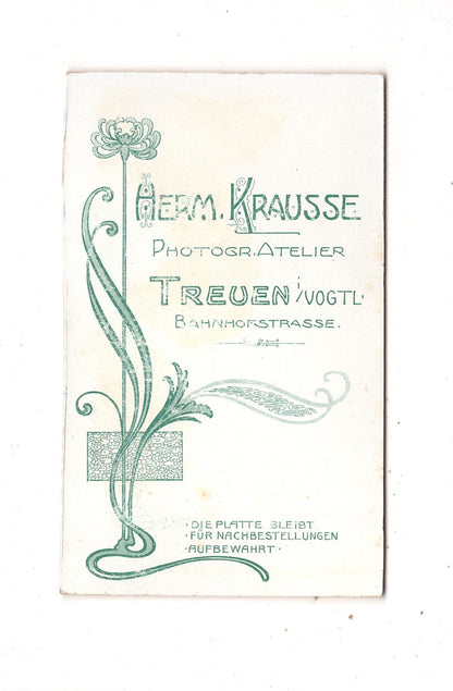 Fotografie Damenportrait - Treuen im Vogtland 1890er / CDV N1-17