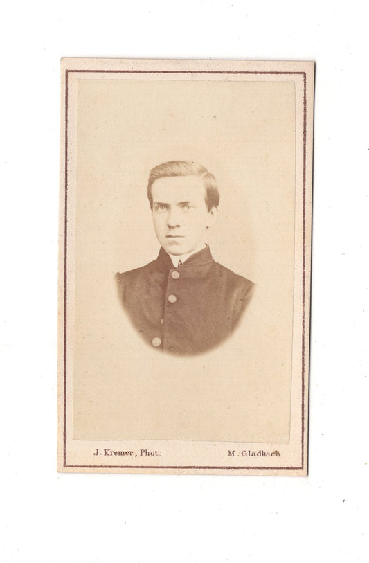 Fotografie Herrenportrait / Geistlicher - Mönchengladbach 1860er / CDV C1-25