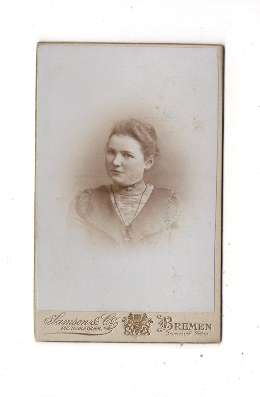Fotografie Damenportrait - Bremen 1890er / CDV N1-17