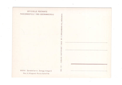 Ansichtskarte Passionsspiele Oberammergau 1960 / Maria / Irmgard Dengg