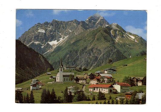 Ansichtskarte Hirschegg mit Widderstein / Kleinwalsertal / Österreich