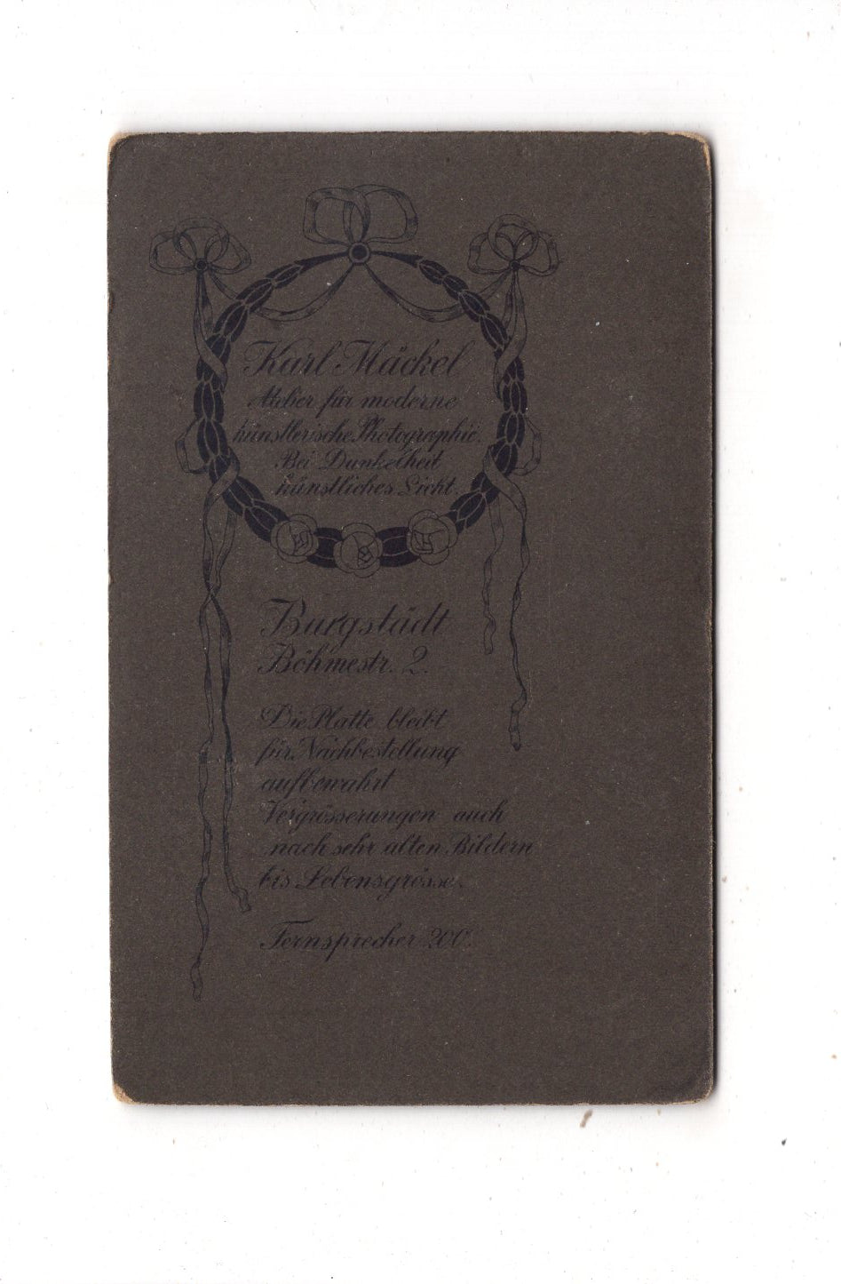 Fotografie Feine Dame - Burgstädt um 1910 / CDV L1-28