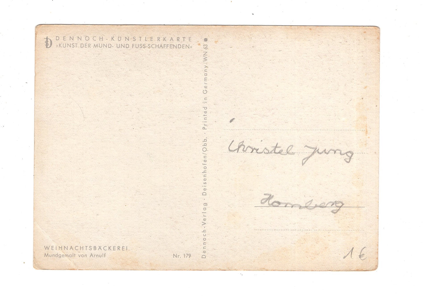 Ansichtskarte Feiertage / Frohe Weihnachten / K1-64