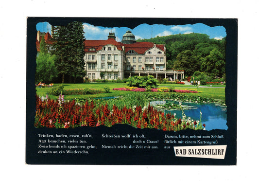 Ansichtskarte Bad Salzschlirf / Kurpark und Badehof