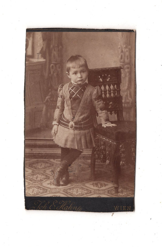 Fotografie Niedliches kleines Kind - Wien 1880er / CDV M1-30