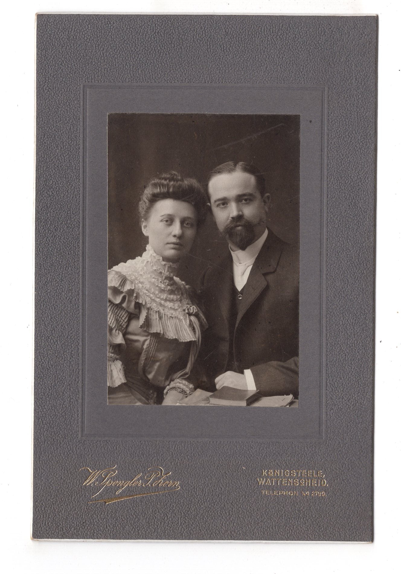 Fotografie Feines Paar - Königssteele / Wattenscheid um 1910