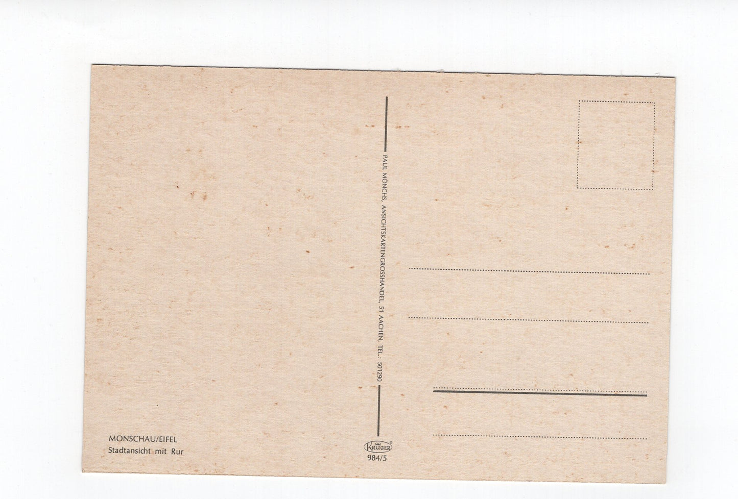 Ansichtskarte Monschau / Eifel / Stadtansicht mit Rur