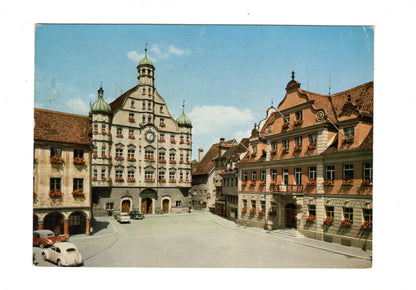 Ansichtskarte Memmingen / Allgäu / Marktplatz mit Rathaus / H1-58