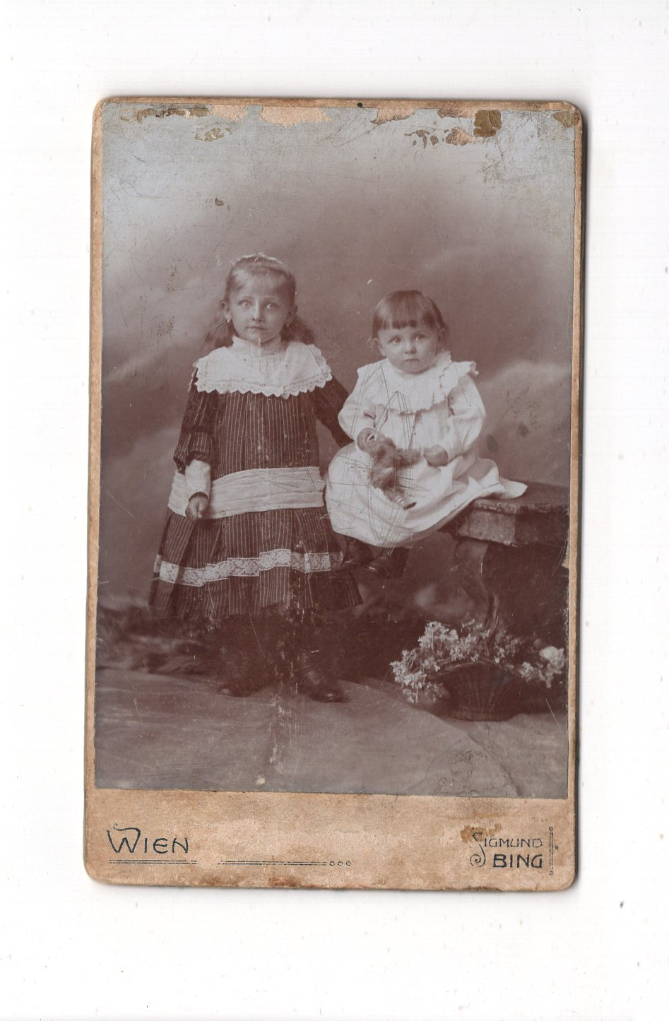 Fotografie Niedliche kleine Kinder - Wien 1890er / CDV M1-10