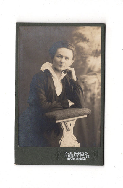 Fotografie Feine Dame - Chemnitz 1910er / CDV L1-28