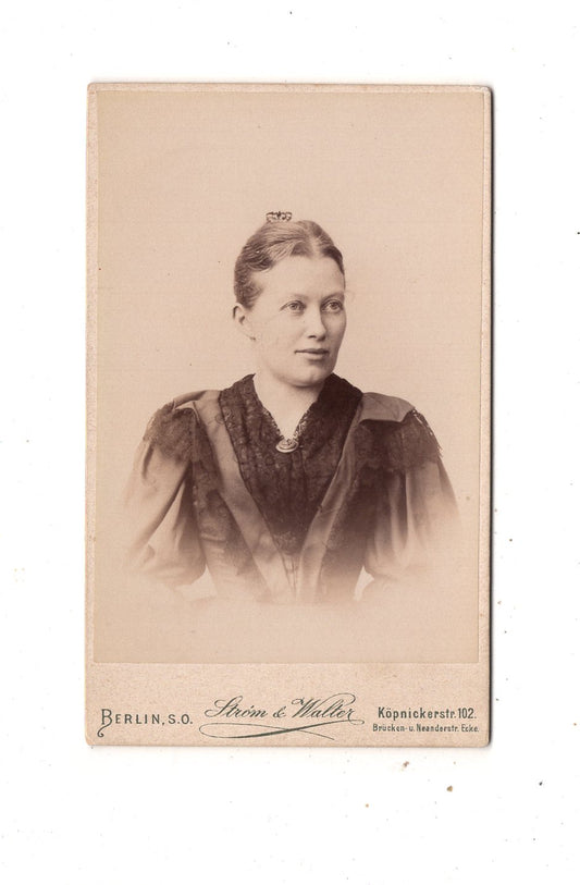 Fotografie Damenportrait - Berlin 1895 / CDV N1-17