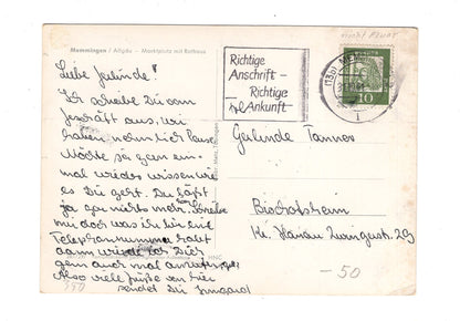 Ansichtskarte Memmingen / Allgäu / Marktplatz mit Rathaus / H1-58