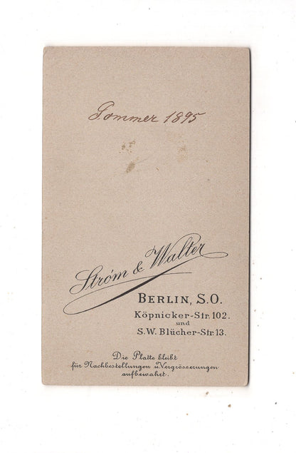 Fotografie Damenportrait - Berlin 1895 / CDV N1-17