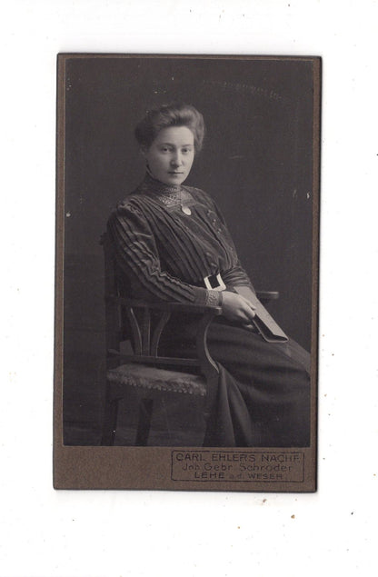 Fotografie Feine Dame - Lehe an der Weser um 1910