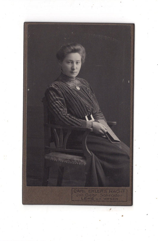 Fotografie Feine Dame - Lehe an der Weser um 1910