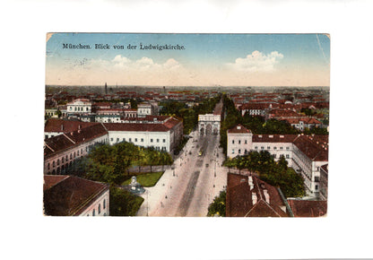 Ansichtskarte München / Blick von der Ludwigskirche - 1934