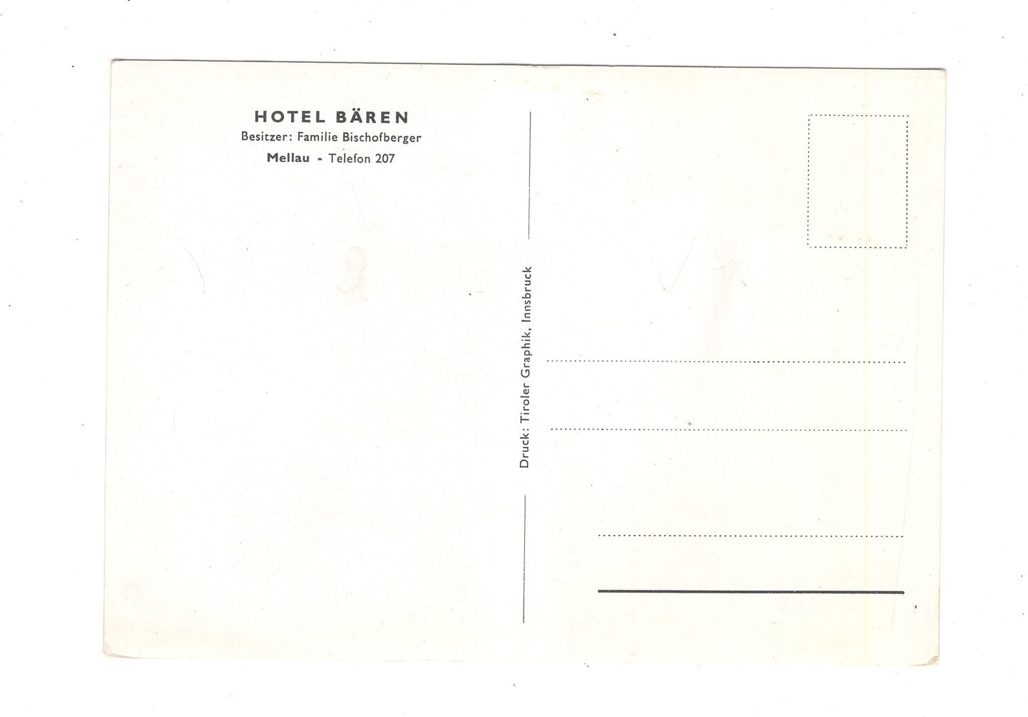 Ansichtskarte Hotel Bären / Mellau / Österreich