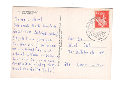 Ansichtskarte Bad Salzschlirf / Hotel Badehof
