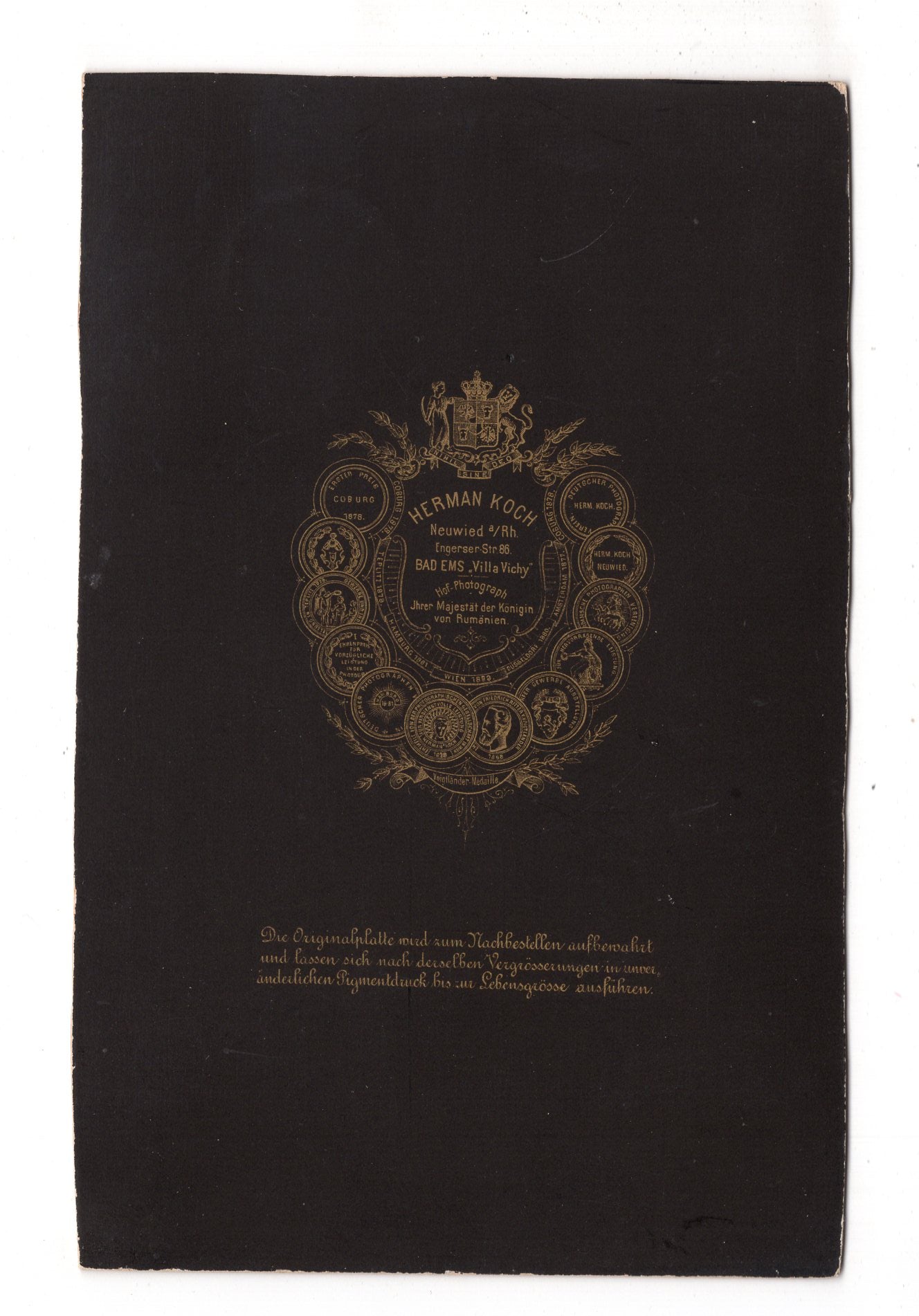 Fotografie Feine Dame - Neuwied 1880er / CAB W-29