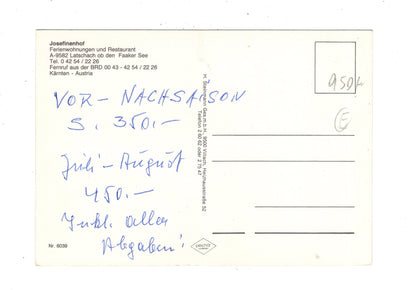 Ansichtskarte Restaurant Josefinenhof / Latschach / Kärnten / Österreich / N1-68
