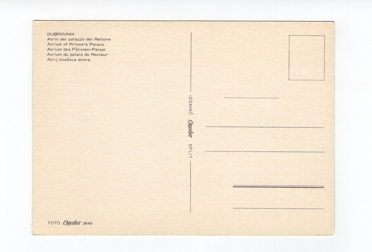 Ansichtskarte Dubrovnik / Atrium des Fürsten-Palst / Kroatien