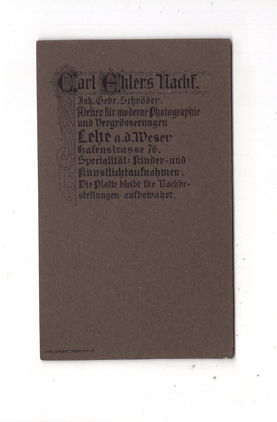 Fotografie Feine Dame - Lehe an der Weser um 1910
