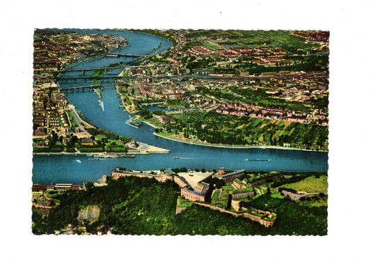 Ansichtskarte Koblenz am Rhein / Mündung der Mosel in den Rhein / G1-61
