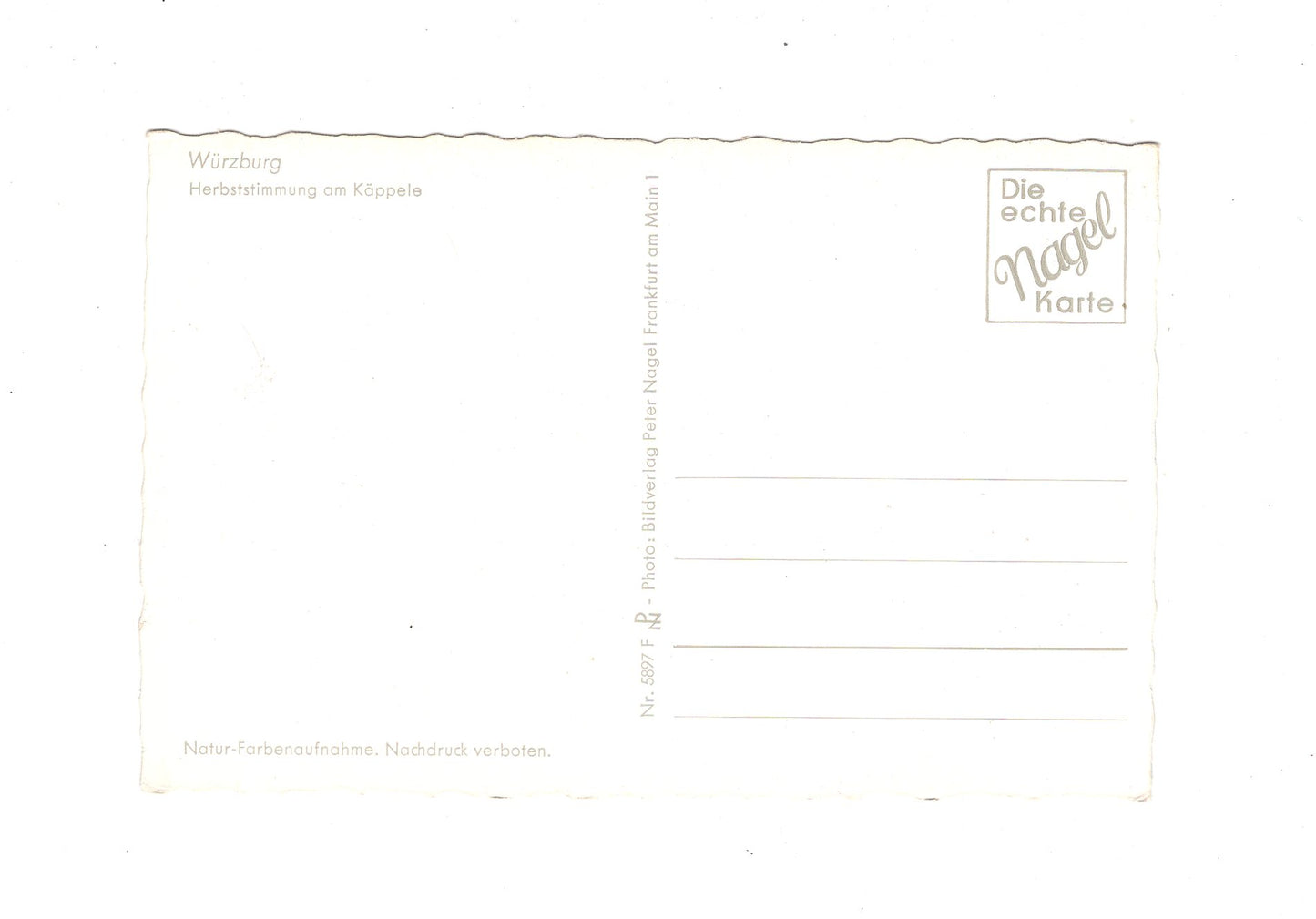 Ansichtskarte Würzburg / Herbststimmung am Käppele