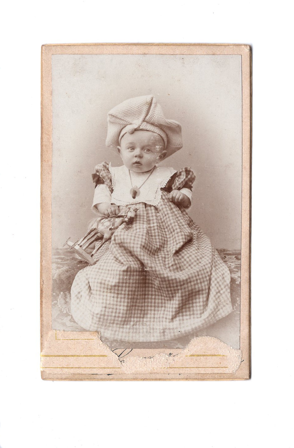 Fotografie Schönes Kinderbild / Baby - Leipzig-Connewitz 1890er