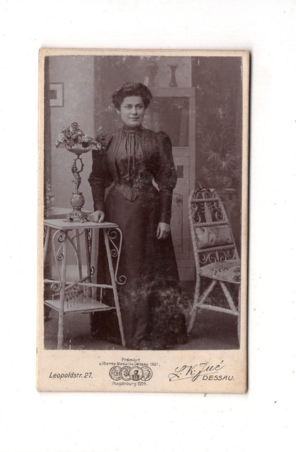 Fotografie Feine Dame - Dessau 1900er / CDV L1-28