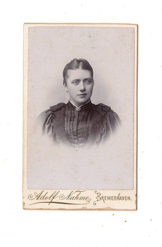 Fotografie Damenportrait - Bremerhaven 1890er / CDV N1-17