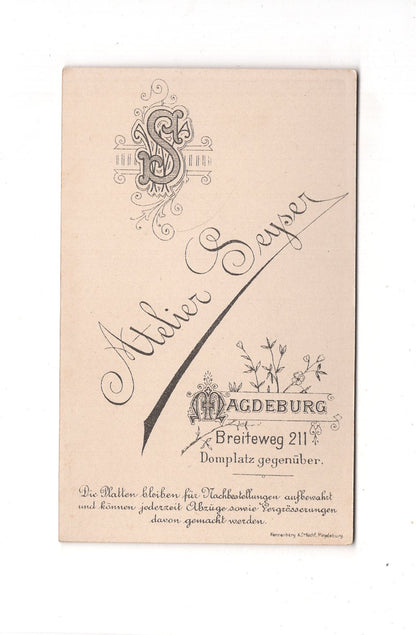 Fotografie Damenportrait - Magdeburg 1890er / CDV C1-07