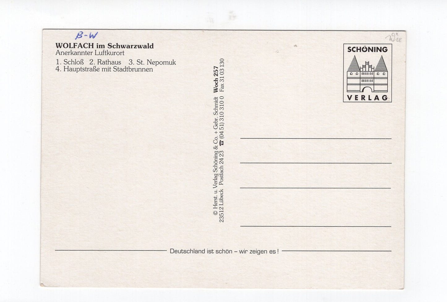 Ansichtskarte Wolfach im Schwarzwald